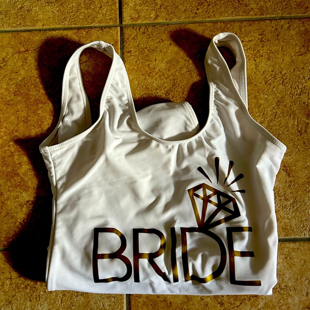 Bride bathing suit.